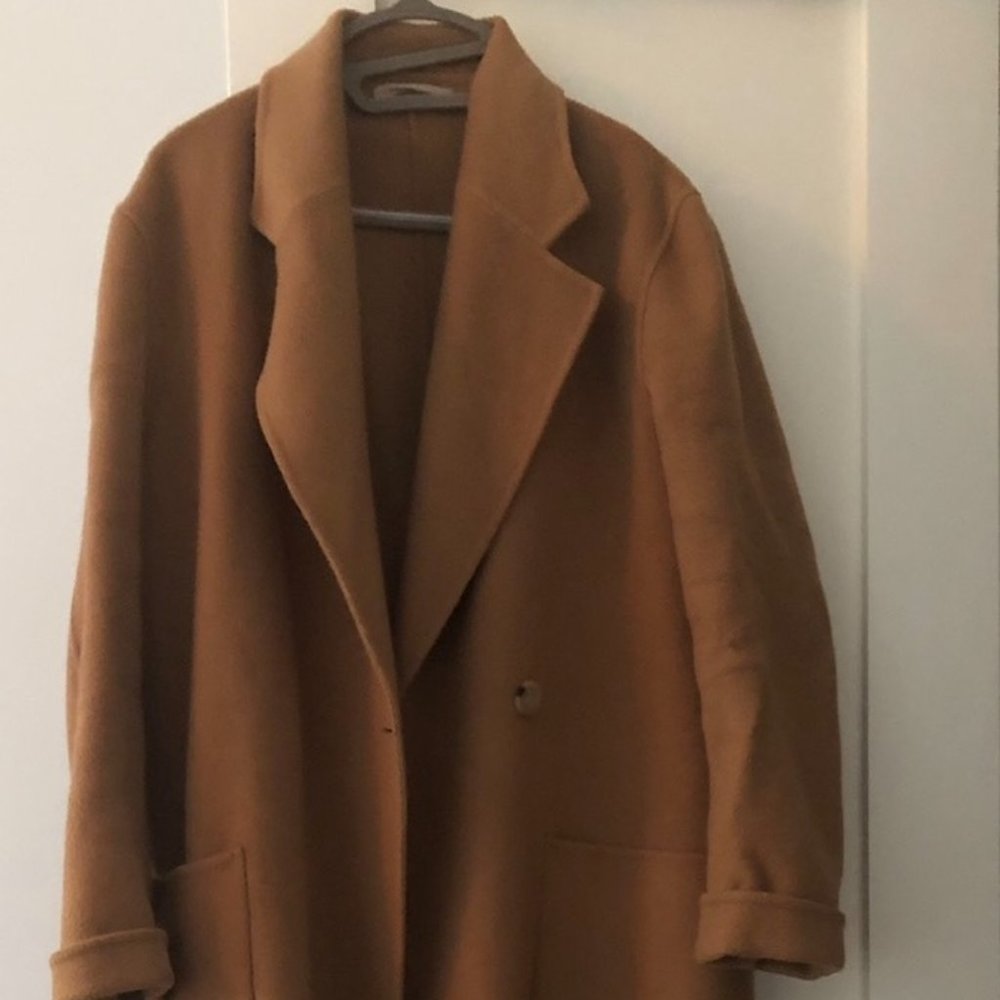 Acne Studios Carice Coat | Double Face Camel Sz 38